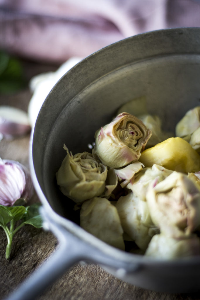 carciofi, limone,menta